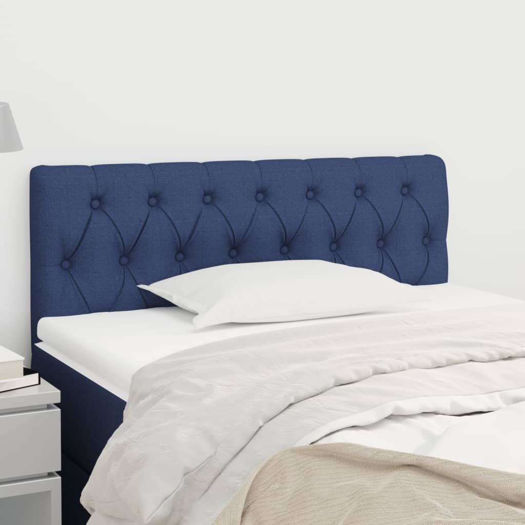 Tăblie de pat, albastru, 100x7x78/88 cm, textil GartenMobel Dekor