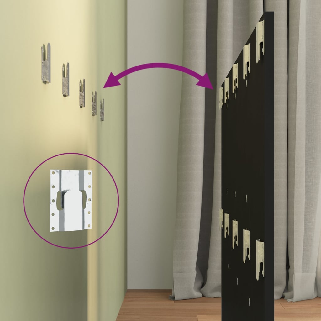 Tăblie de pat, negru, 120x1,5x80 cm, lemn prelucrat GartenMobel Dekor