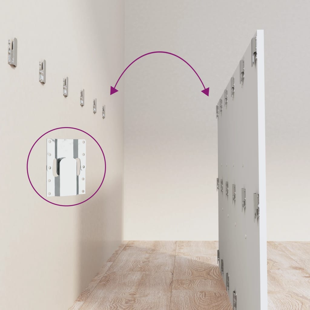 Tăblie de pat,alb,200x1,5x80 cm, lemn prelucrat GartenMobel Dekor