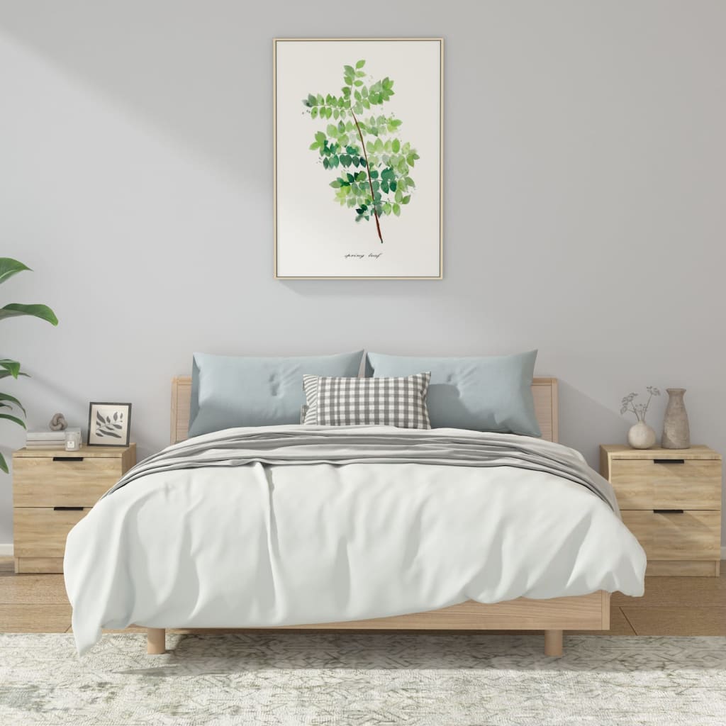 Noptiere, 2 buc., stejar sonoma, lemn prelucrat GartenMobel Dekor