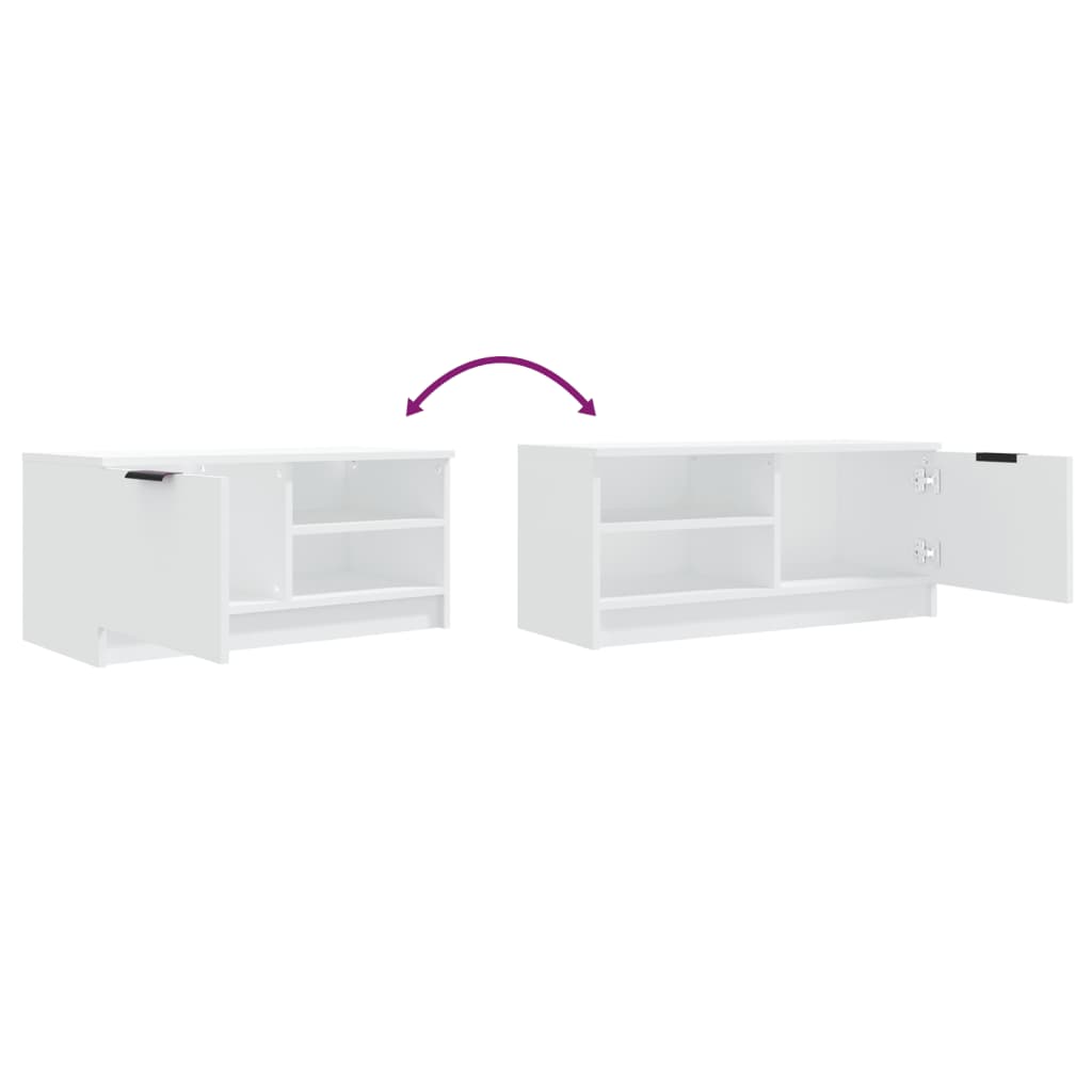 Comodă TV, 2 buc., alb, 80x35x36,5 cm, lemn prelucrat GartenMobel Dekor