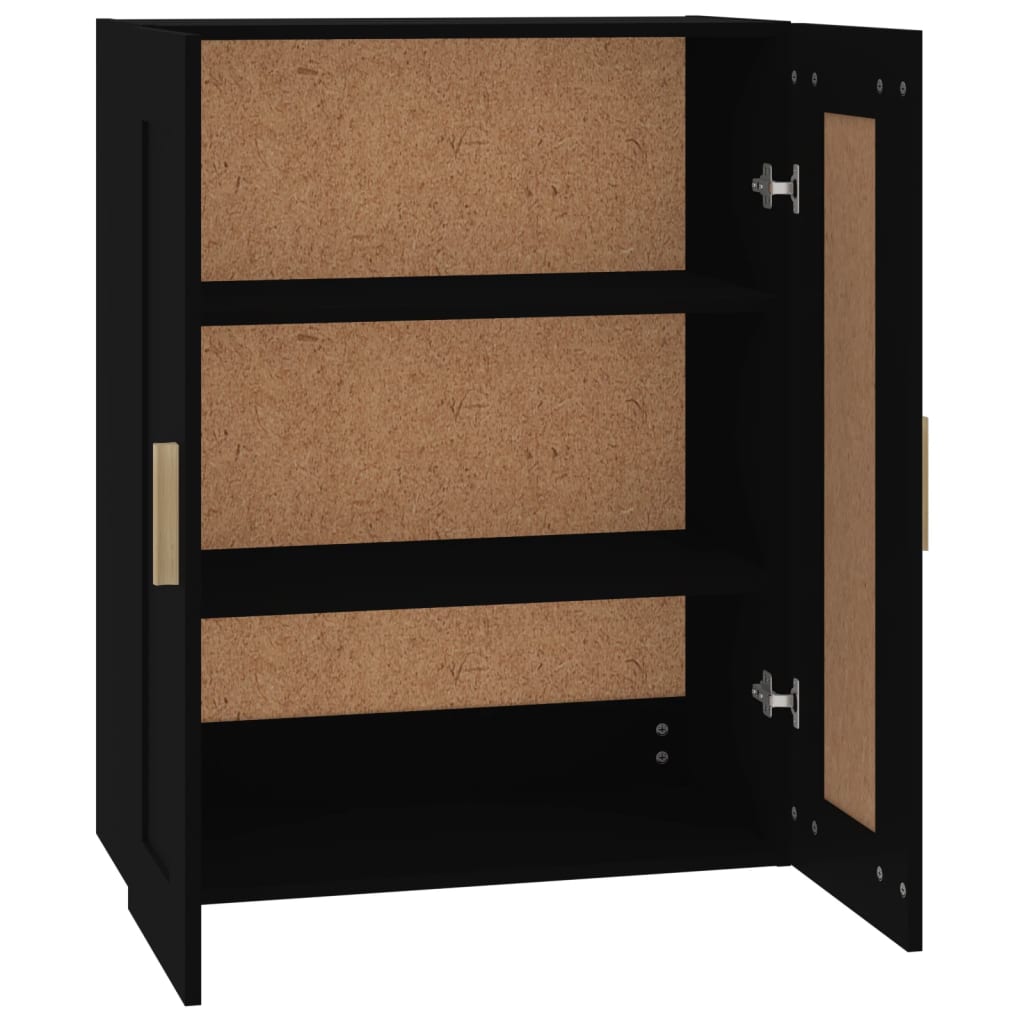 Dulap de perete, negru, 69,5x32,5x90 cm, lemn prelucrat GartenMobel Dekor