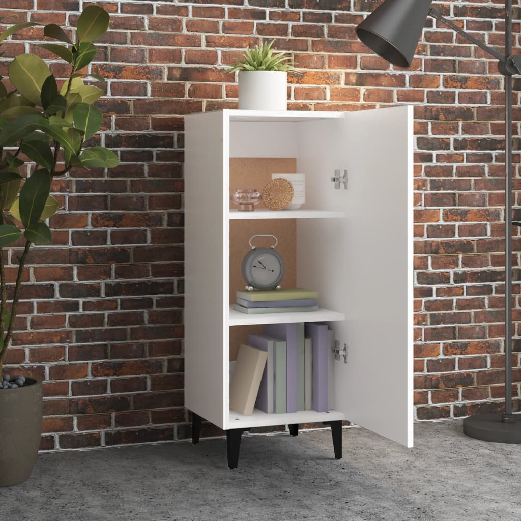 Servantă, alb, 34,5x34x90 cm, lemn compozit GartenMobel Dekor