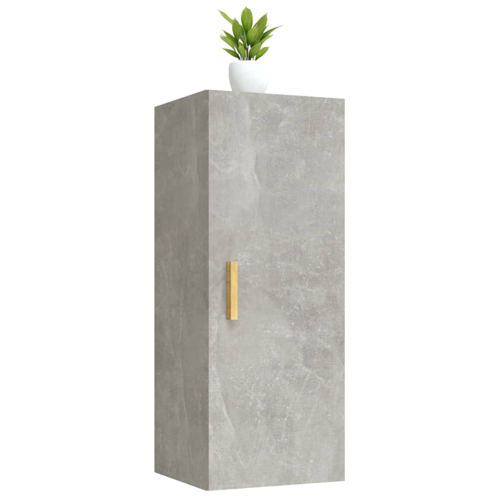 Dulap de perete, gri beton, 34,5x34x90 cm, lemn compozit GartenMobel Dekor
