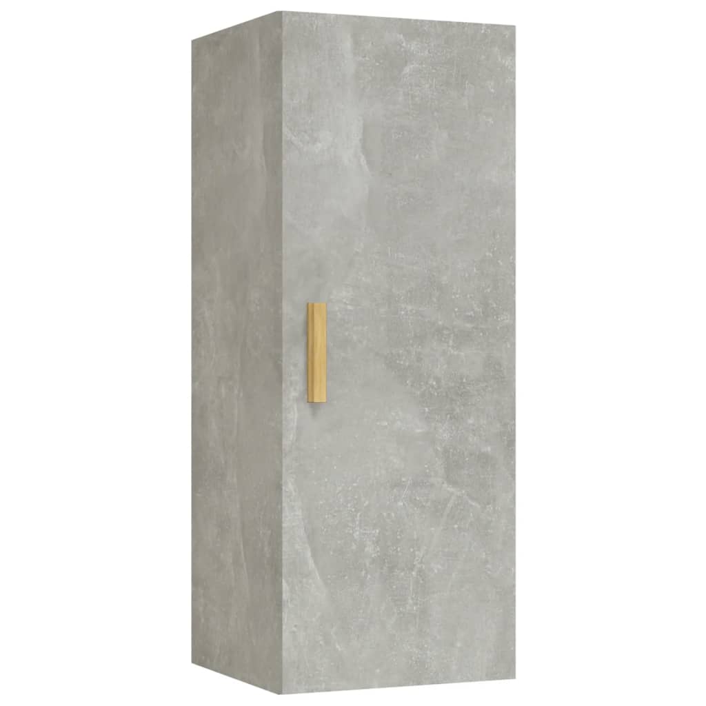Dulap de perete, gri beton, 34,5x34x90 cm, lemn compozit GartenMobel Dekor
