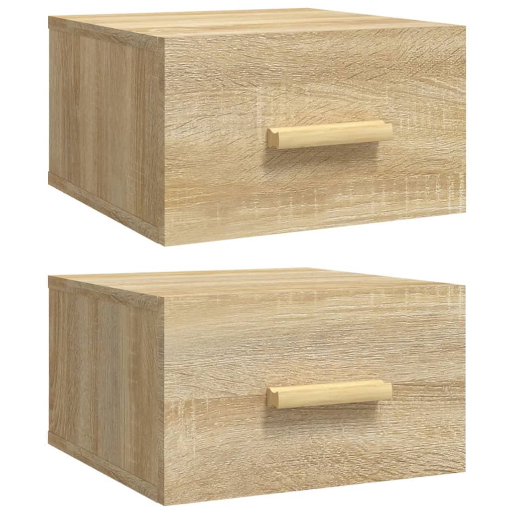 Noptiere de perete, 2 buc., stejar sonoma, 35x35x20 cm GartenMobel Dekor