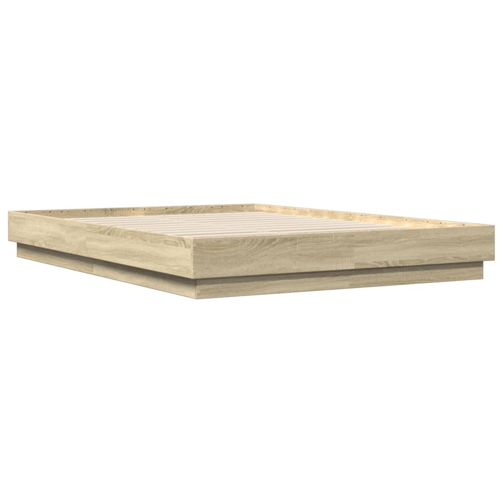 Cadru de pat, stejar sonoma, 140x200 cm, lemn prelucrat GartenMobel Dekor