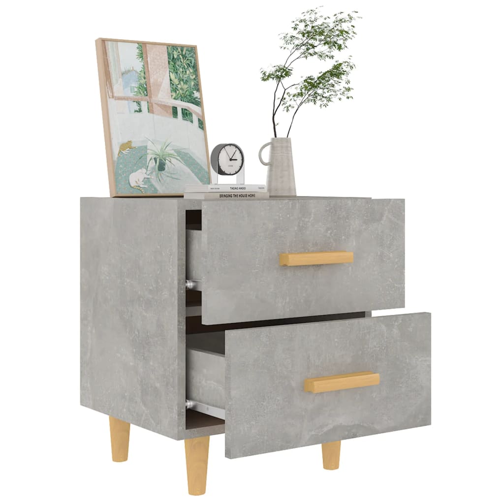 Noptiere, 2 buc., gri beton, 40x35x47,5 cm GartenMobel Dekor