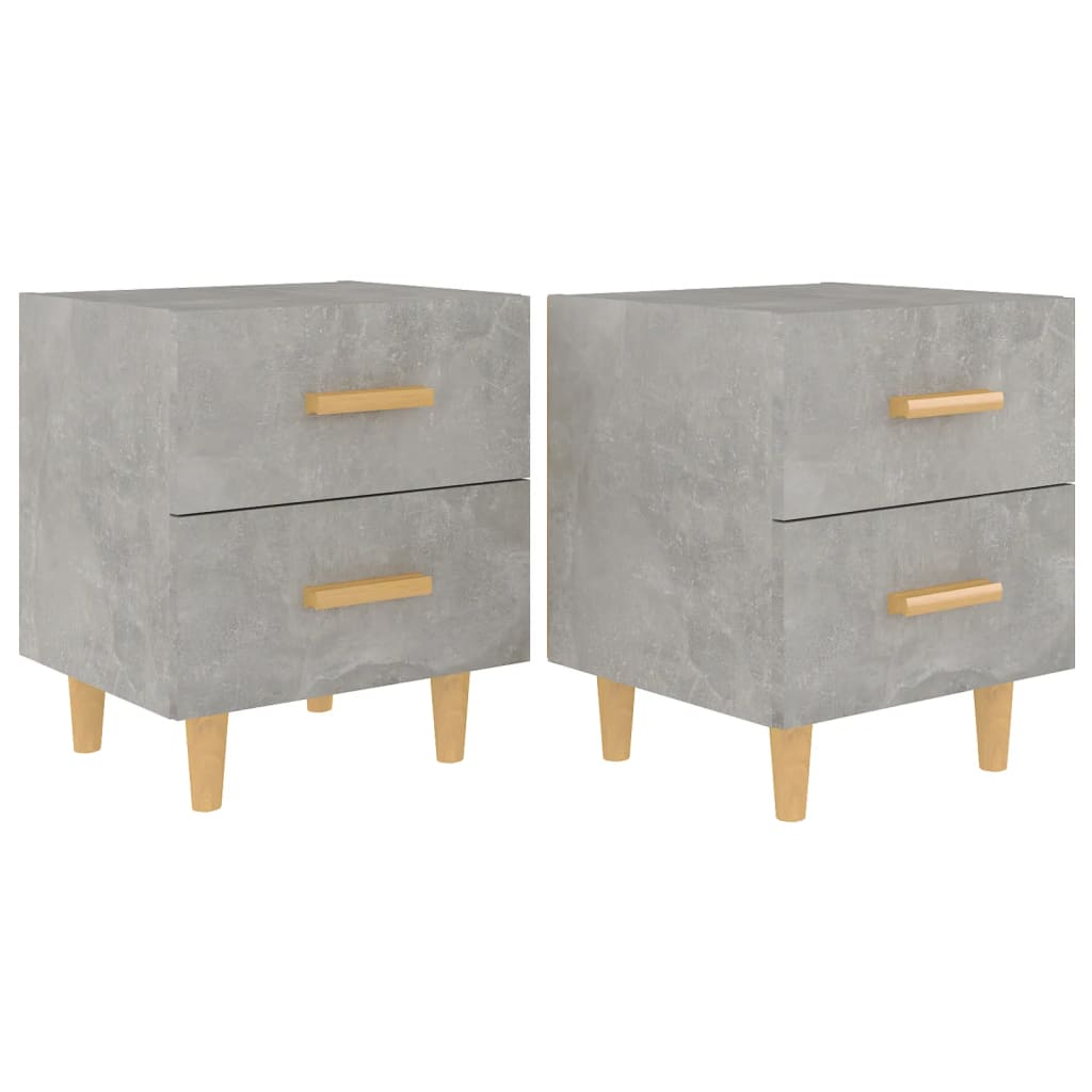 Noptiere, 2 buc., gri beton, 40x35x47,5 cm GartenMobel Dekor