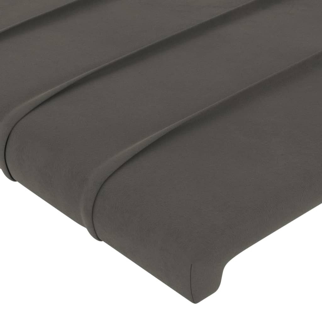 Tăblie de pat, gri închis, 100x5x78/88 cm, catifea GartenMobel Dekor