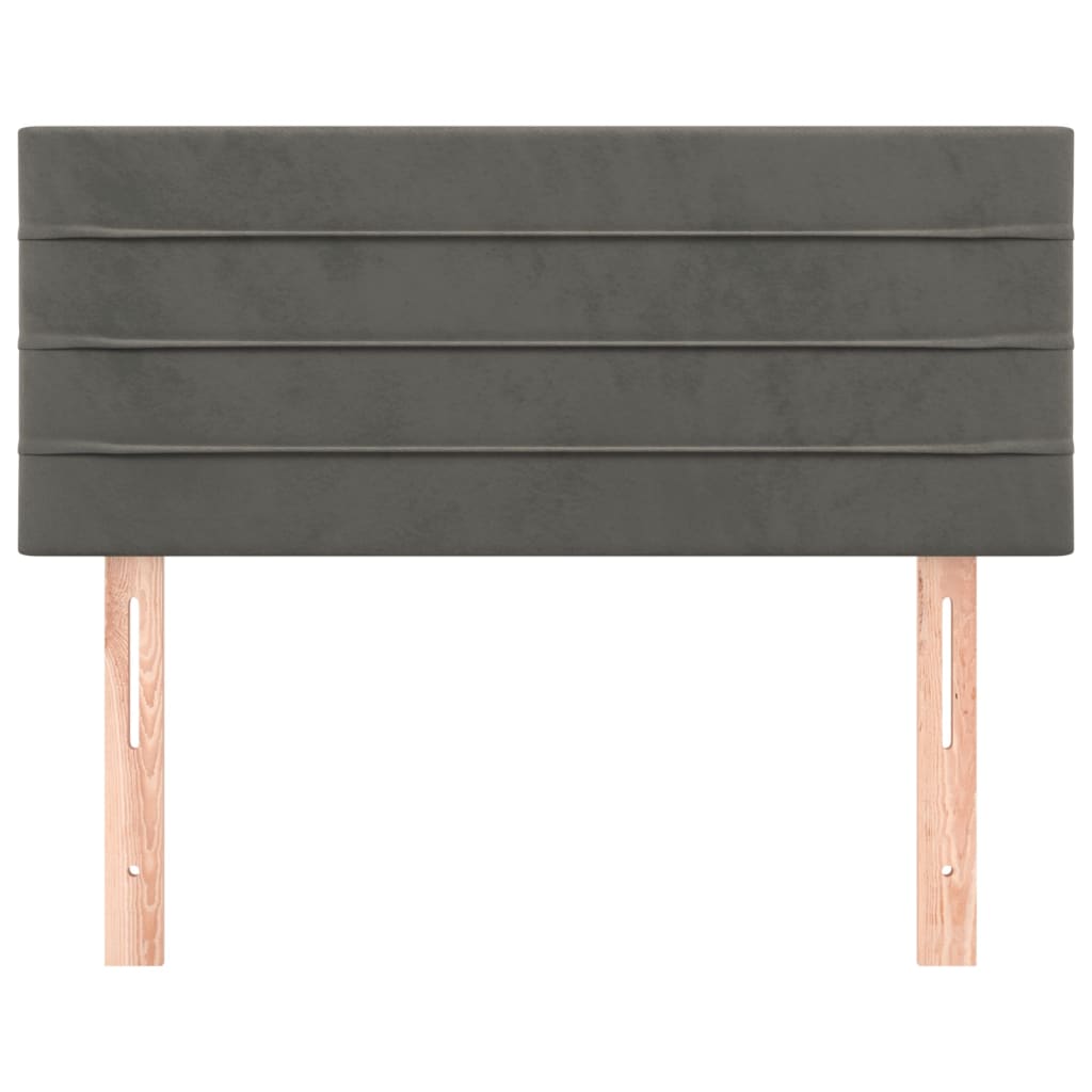Tăblie de pat, gri închis, 100x5x78/88 cm, catifea GartenMobel Dekor