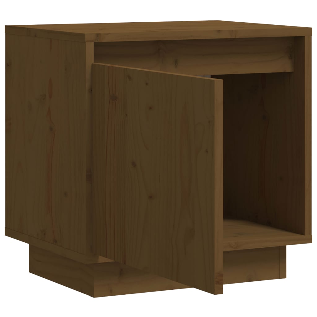 Noptiere, 2 buc, maro miere, 40x30x40 cm, lemn masiv de pin GartenMobel Dekor