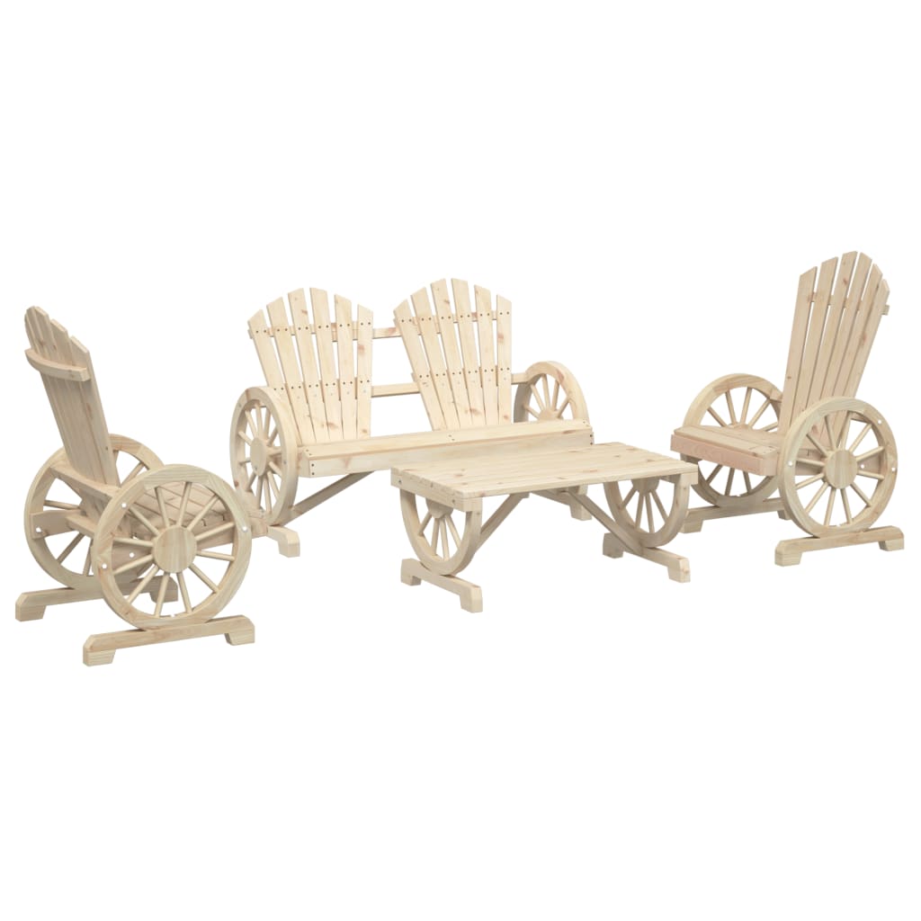 Set mobilier de grădină, 4 piese, lemn masiv de brad GartenMobel Dekor