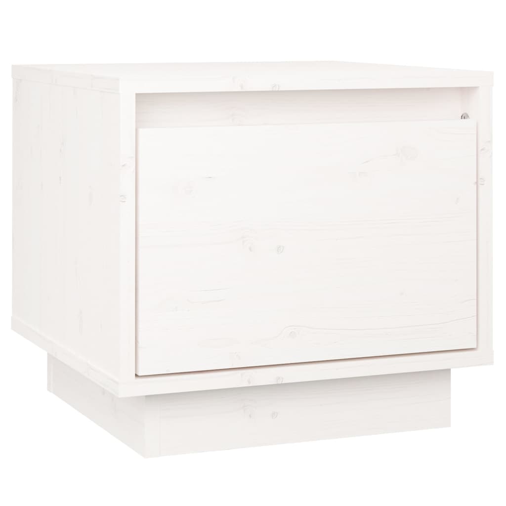 Noptiere, 2 buc., alb, 35x34x32 cm, lemn masiv de pin GartenMobel Dekor