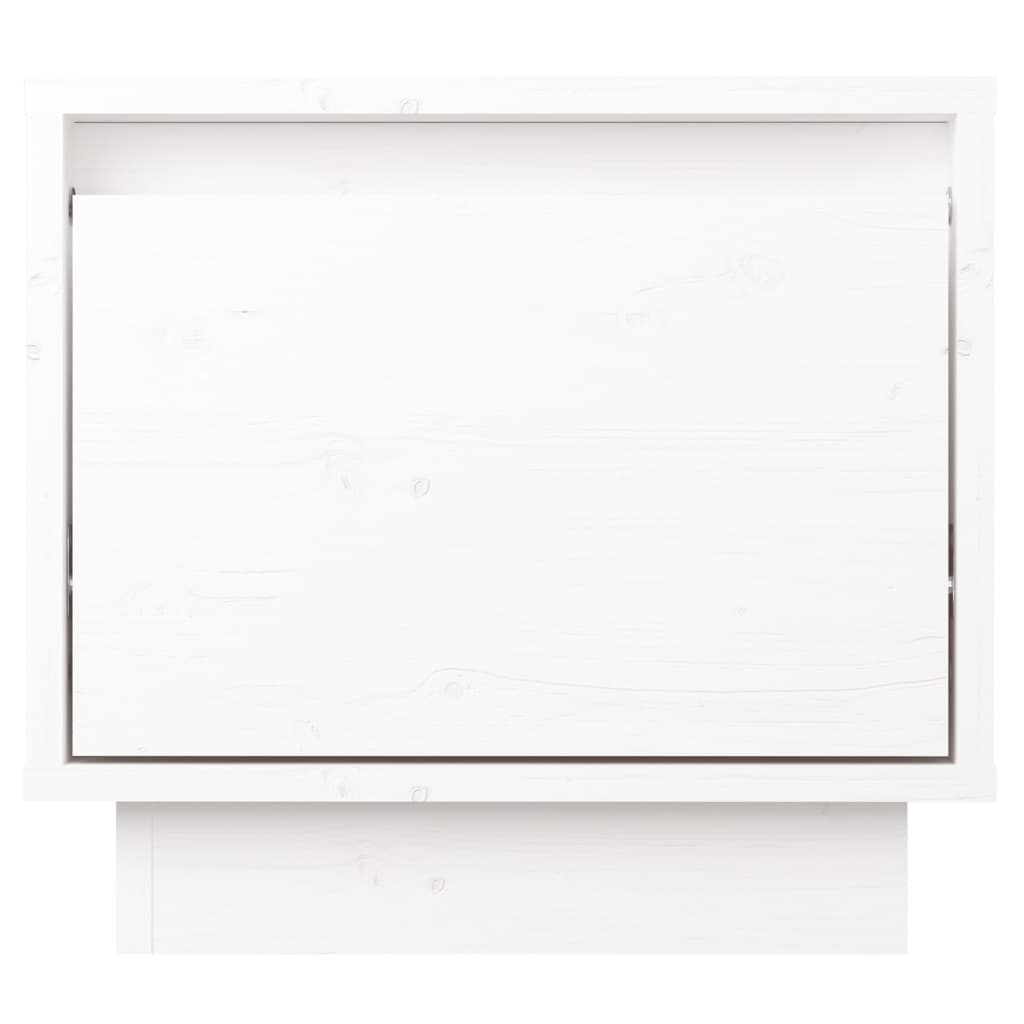 Noptiere, 2 buc., alb, 35x34x32 cm, lemn masiv de pin GartenMobel Dekor