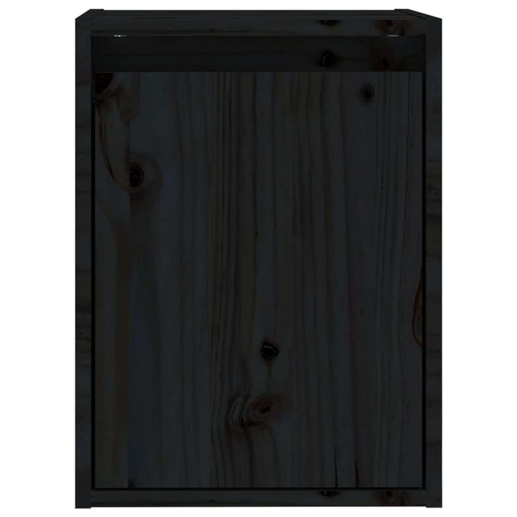 Dulapuri de perete 2 buc.negru, 30x30x40 cm, lemn masiv de pin GartenMobel Dekor