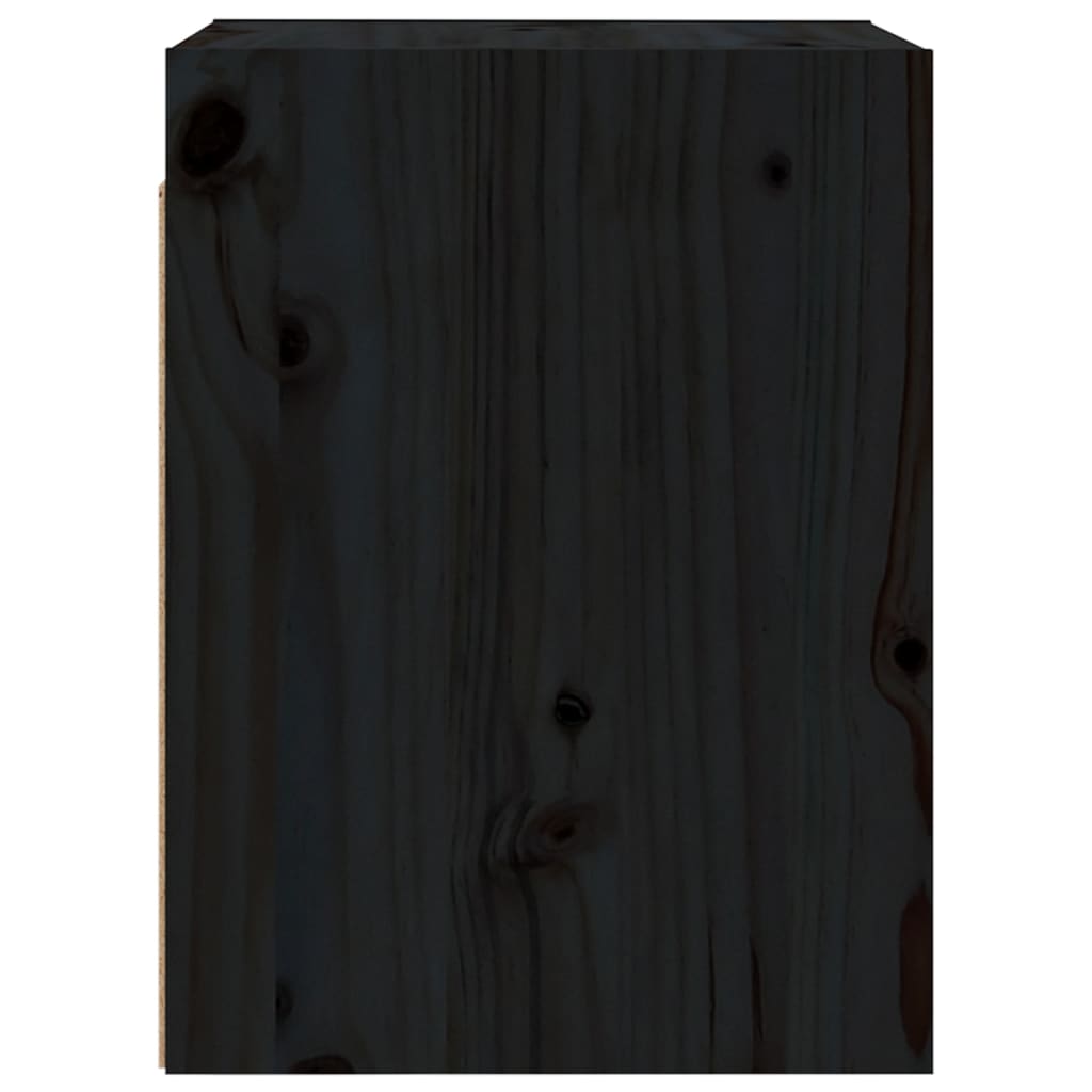 Dulapuri de perete 2 buc.negru, 30x30x40 cm, lemn masiv de pin GartenMobel Dekor