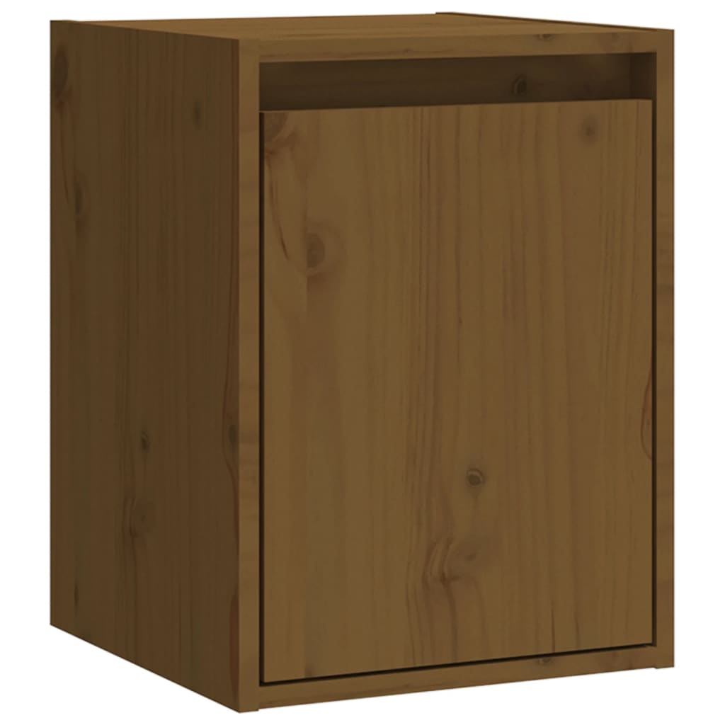 Dulapuri perete 2 buc, maro miere, 30x30x40 cm, lemn masiv pin GartenMobel Dekor