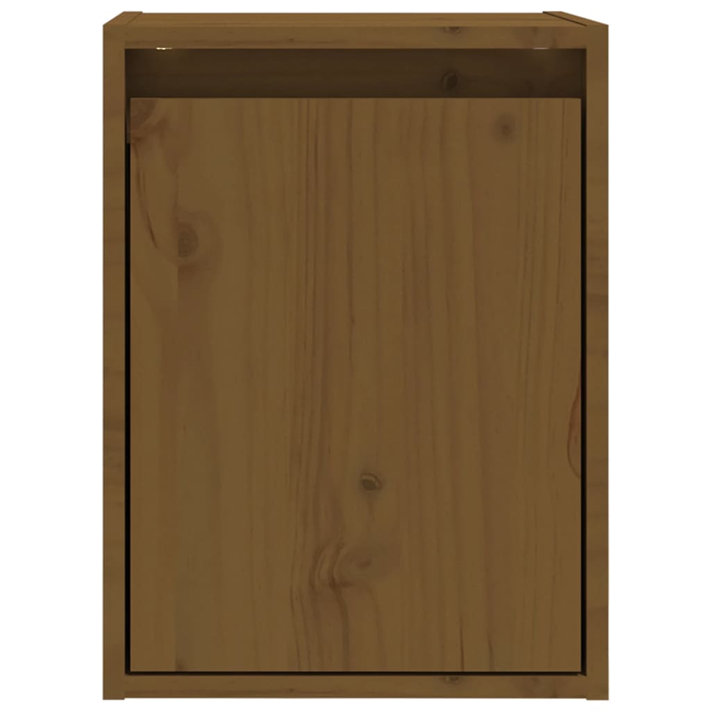 Dulapuri perete 2 buc, maro miere, 30x30x40 cm, lemn masiv pin GartenMobel Dekor