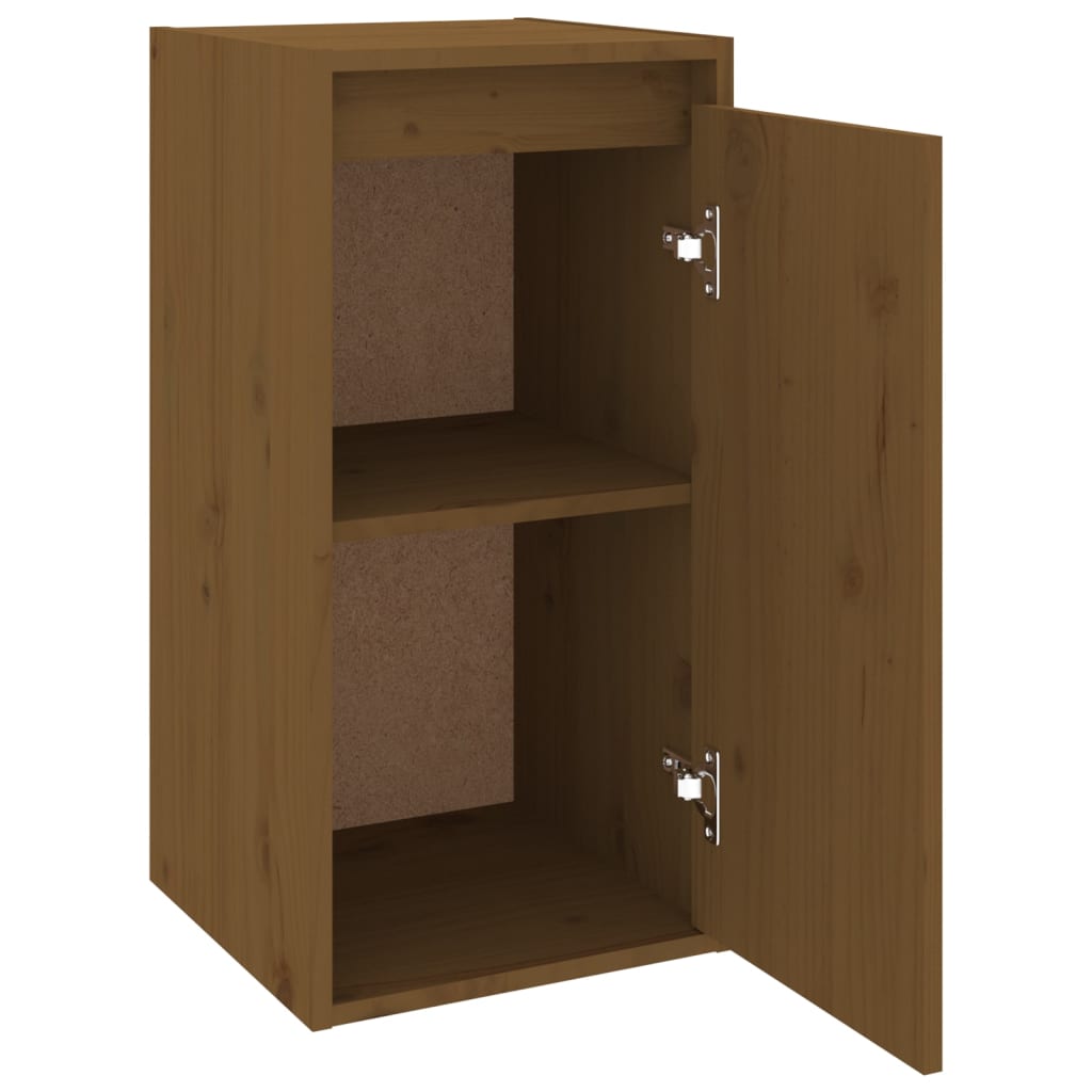 Dulapuri perete 2 buc, maro miere, 30x30x60 cm, lemn masiv pin  GartenMobel Dekor