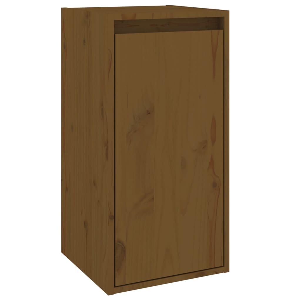 Dulapuri perete 2 buc, maro miere, 30x30x60 cm, lemn masiv pin  GartenMobel Dekor