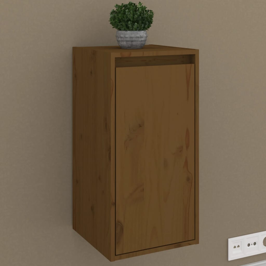 Dulapuri perete 2 buc, maro miere, 30x30x60 cm, lemn masiv pin  GartenMobel Dekor