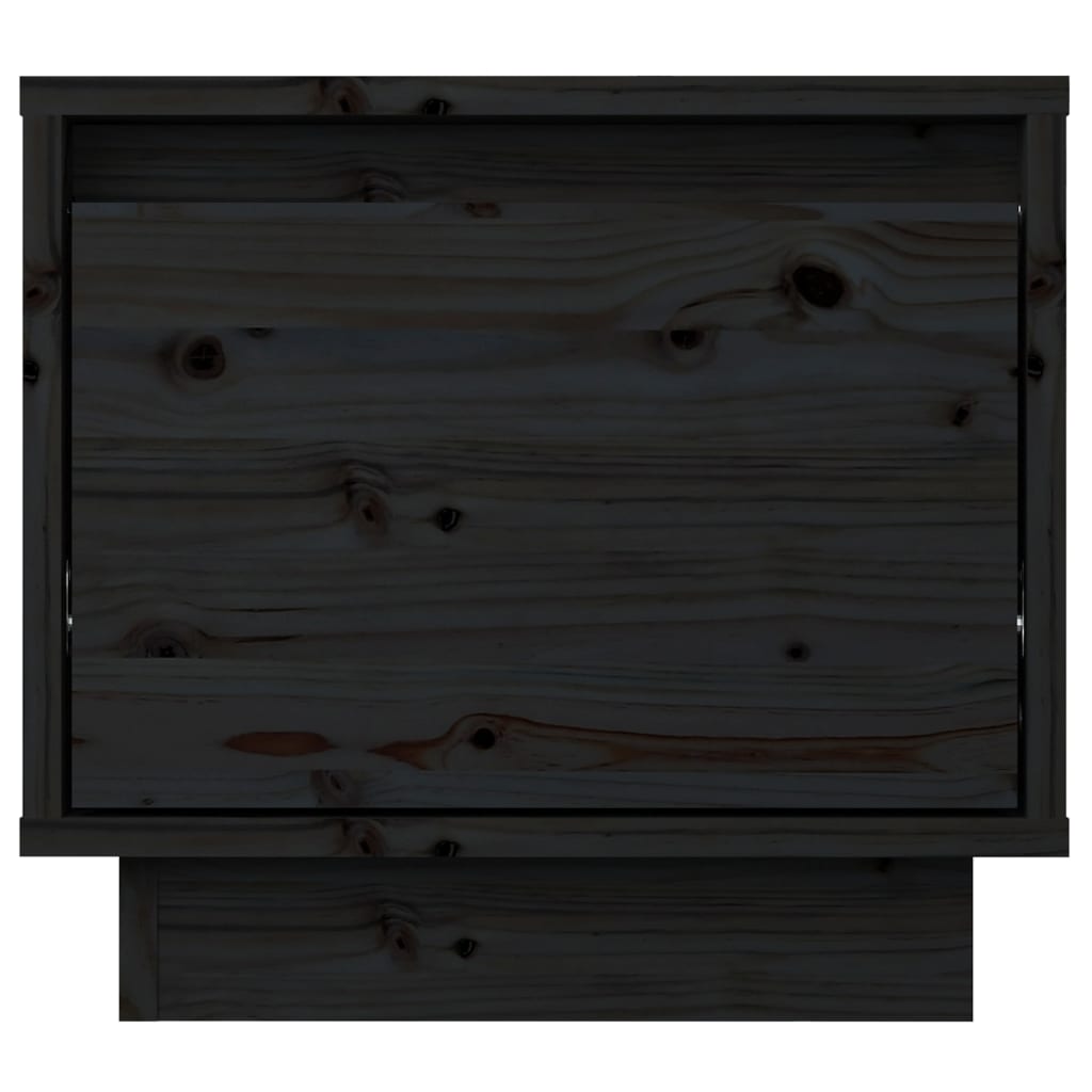 Noptiere, 2 buc., negru, 35x34x32 cm, lemn masiv de pin GartenMobel Dekor