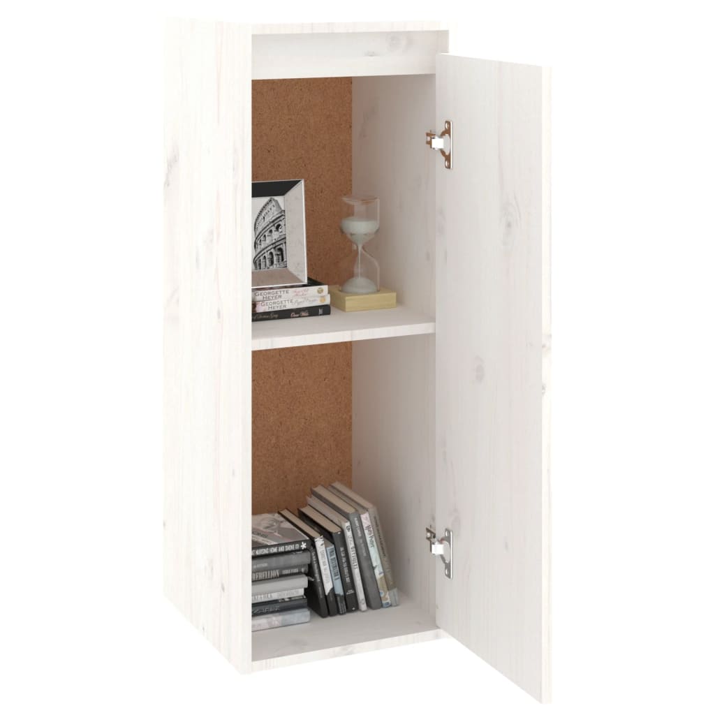 Dulapuri de perete, 2 buc., alb, 30x30x80 cm, lemn masiv de pin GartenMobel Dekor