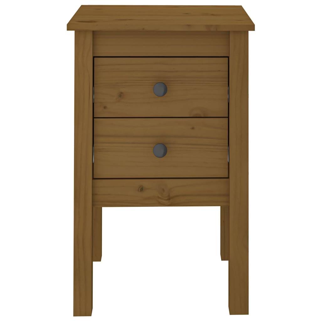 Noptiere, 2 buc, maro miere, 40x35x61,5 cm, lemn masiv de pin GartenMobel Dekor