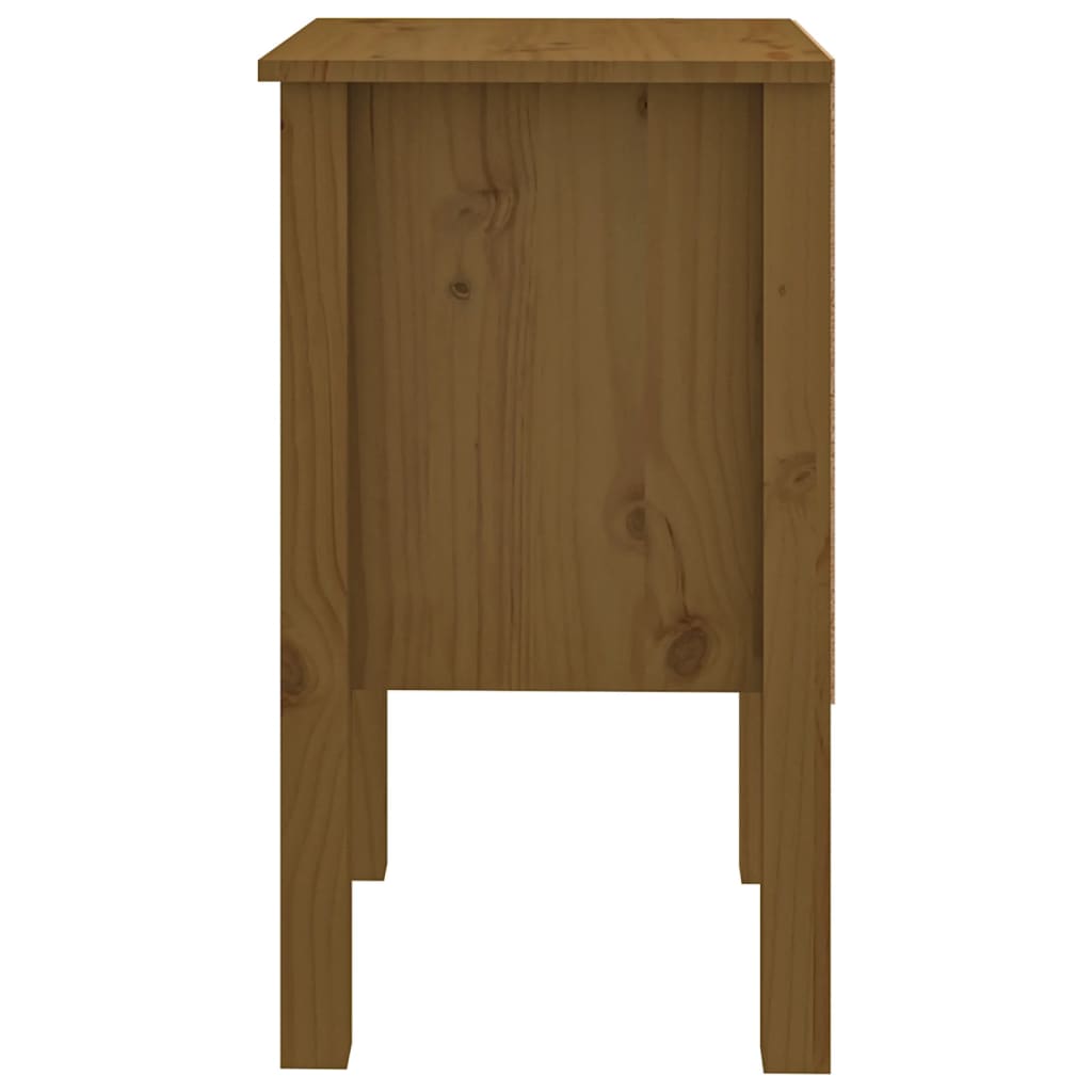 Noptiere, 2 buc, maro miere, 40x35x61,5 cm, lemn masiv de pin GartenMobel Dekor