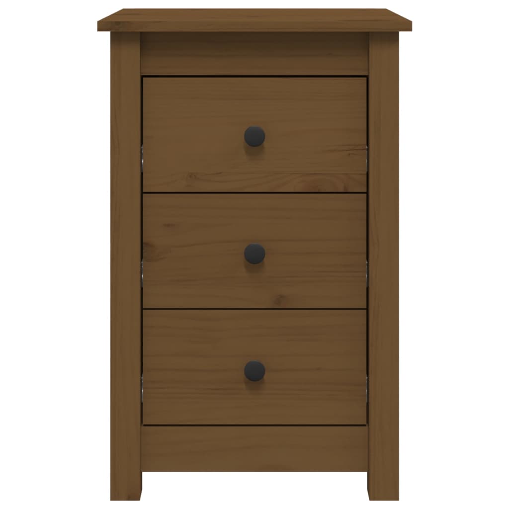 Noptiere, 2 buc, maro miere, 40x35x61,5 cm, lemn masiv de pin GartenMobel Dekor