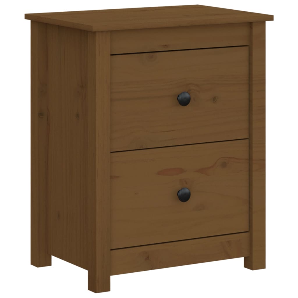 Noptiere, 2 buc, maro miere, 50x35x61,5 cm, lemn masiv de pin GartenMobel Dekor