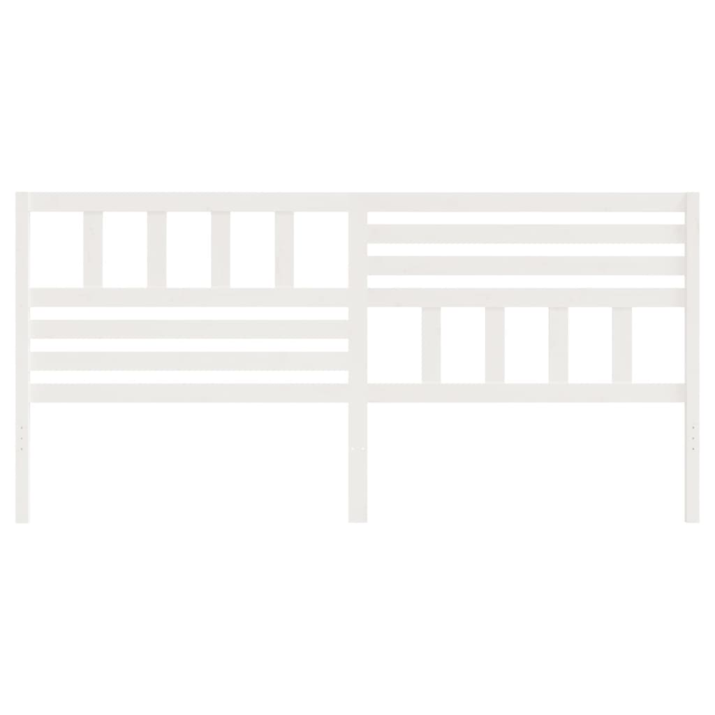 Tăblie de pat, alb, 186x4x100 cm, lemn masiv de pin GartenMobel Dekor