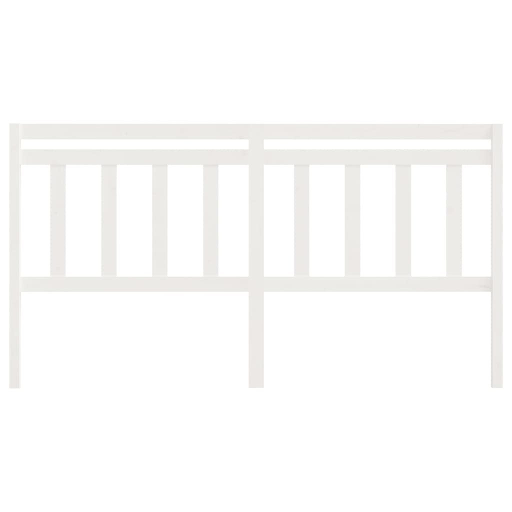 Tăblie de pat, alb, 206x4x100 cm, lemn masiv de pin GartenMobel Dekor