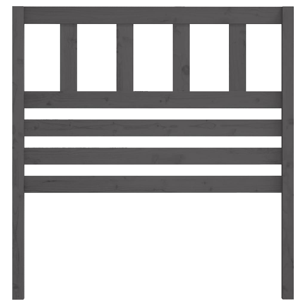 Tăblie de pat, gri, 94x4x100 cm, lemn masiv de pin GartenMobel Dekor