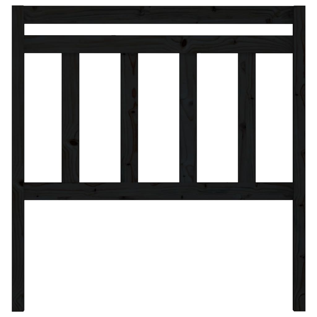 Tăblie de pat, negru, 96x4x100 cm, lemn masiv de pin GartenMobel Dekor