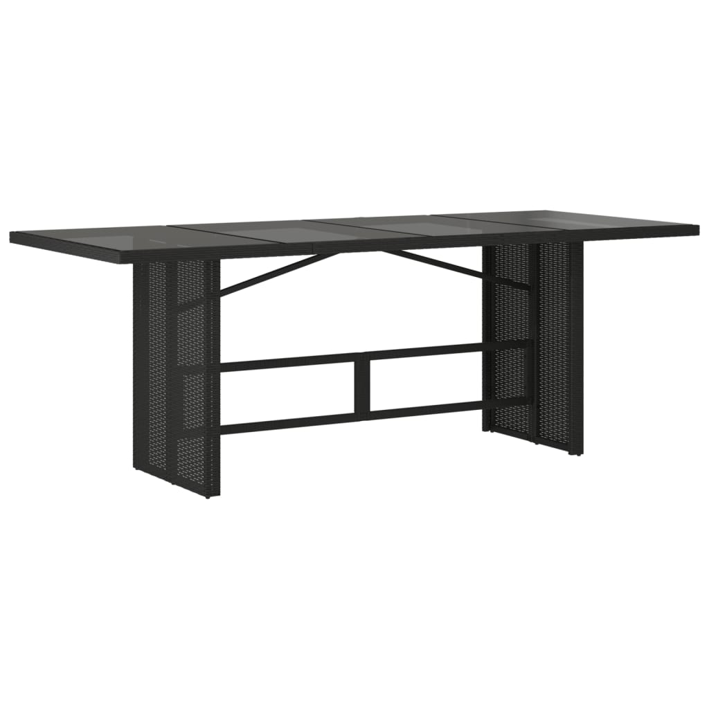 Set mobilier de grădină cu perne, 9 piese, negru, poliratan GartenMobel Dekor