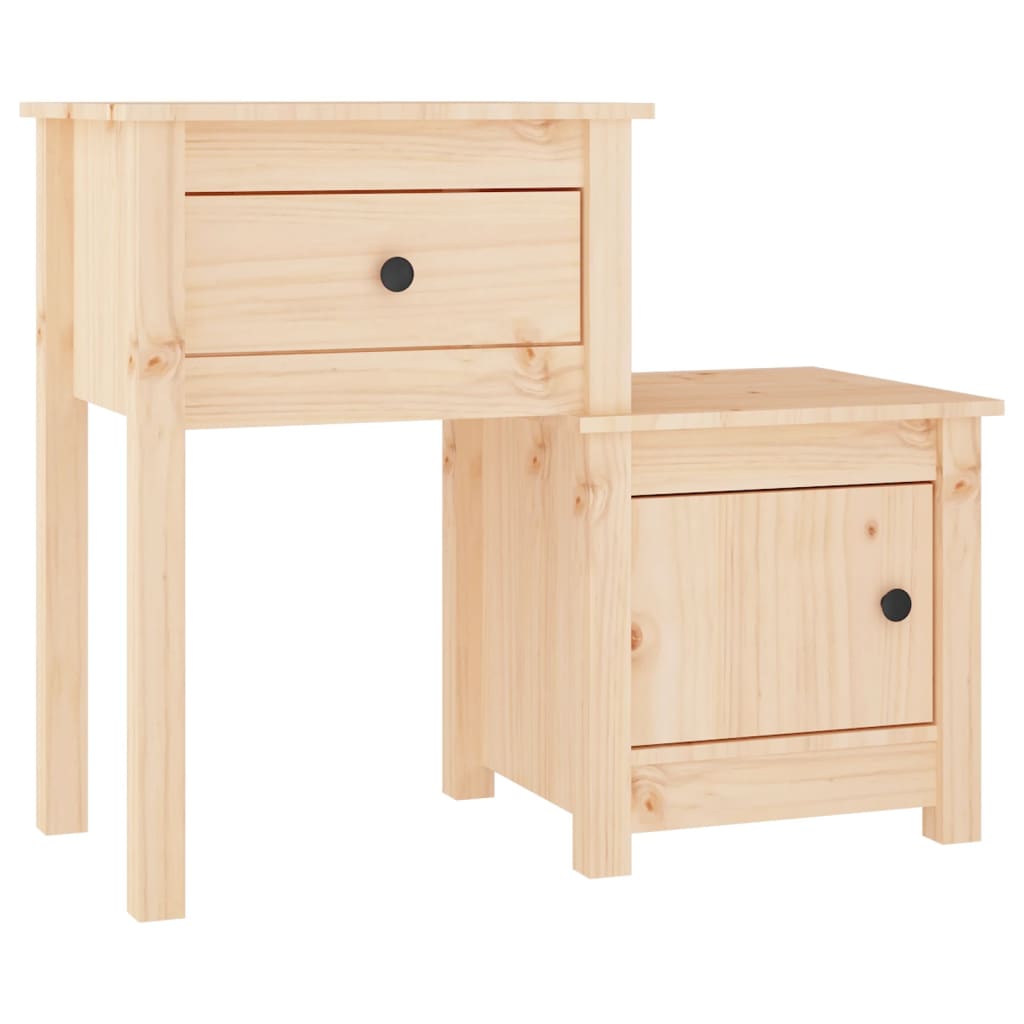 Noptiere, 2 buc., 79,5x38x65,5 cm, lemn masiv de pin GartenMobel Dekor