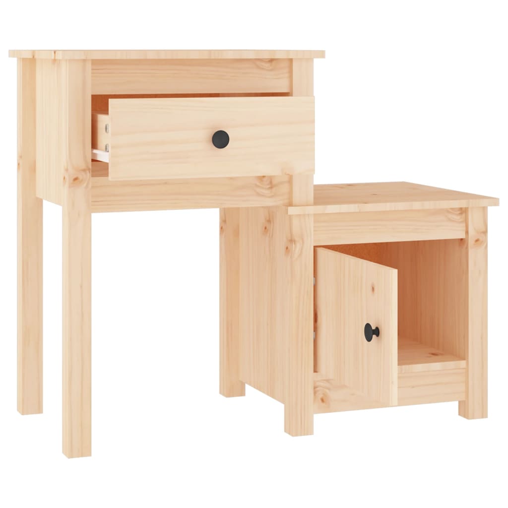 Noptiere, 2 buc., 79,5x38x65,5 cm, lemn masiv de pin GartenMobel Dekor