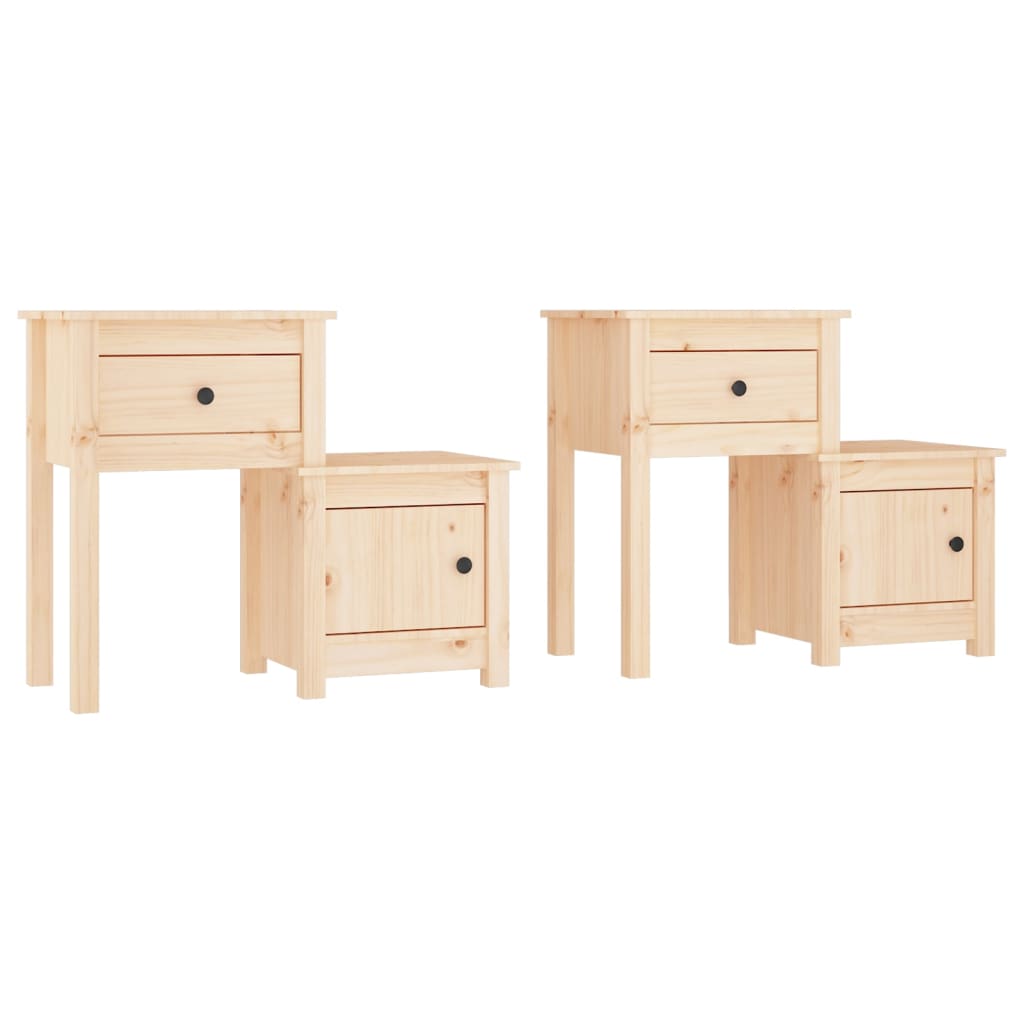 Noptiere, 2 buc., 79,5x38x65,5 cm, lemn masiv de pin GartenMobel Dekor