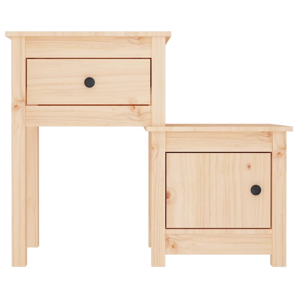 Noptiere, 2 buc., 79,5x38x65,5 cm, lemn masiv de pin GartenMobel Dekor