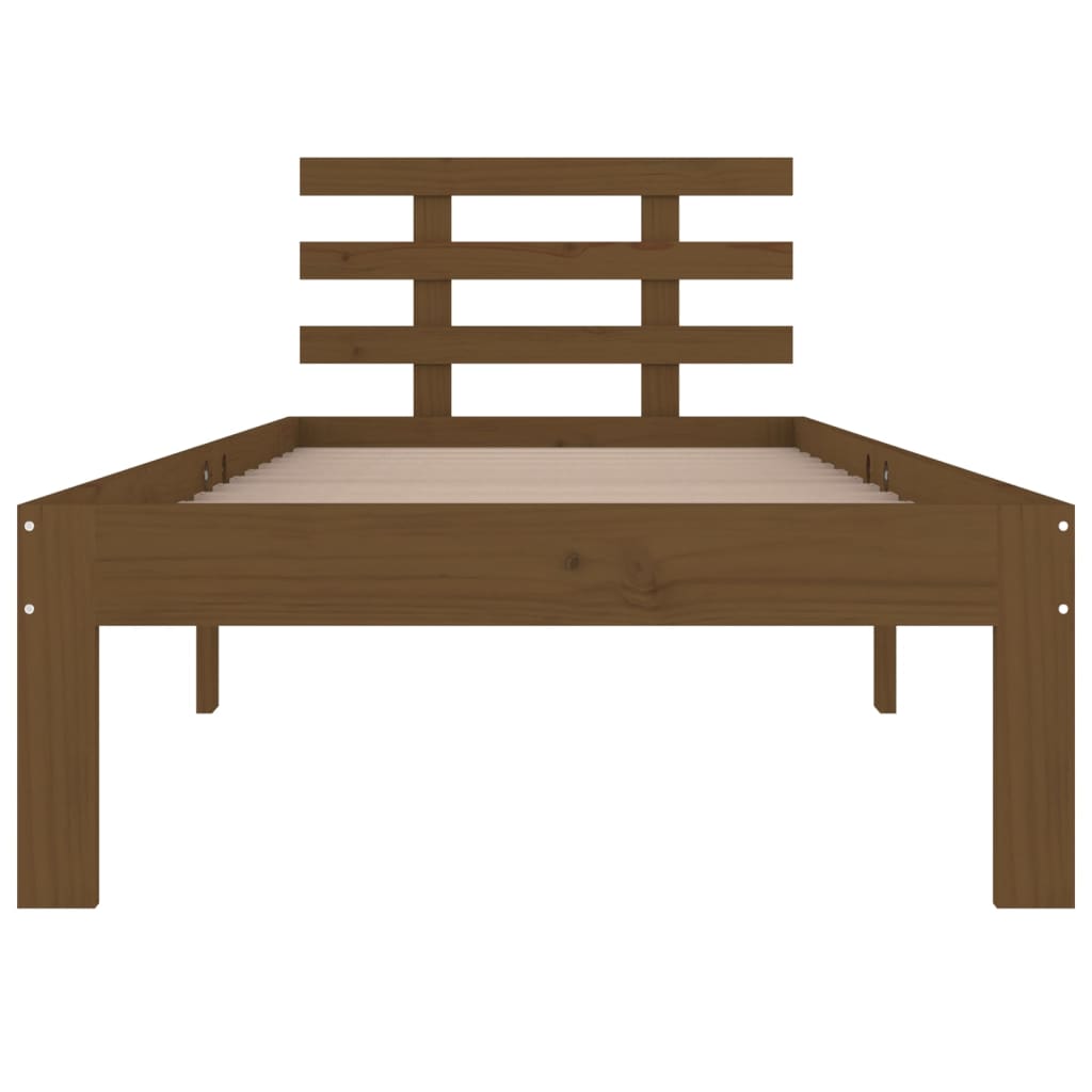 Cadru de pat, maro miere, 100x200 cm, lemn masiv de pin GartenMobel Dekor