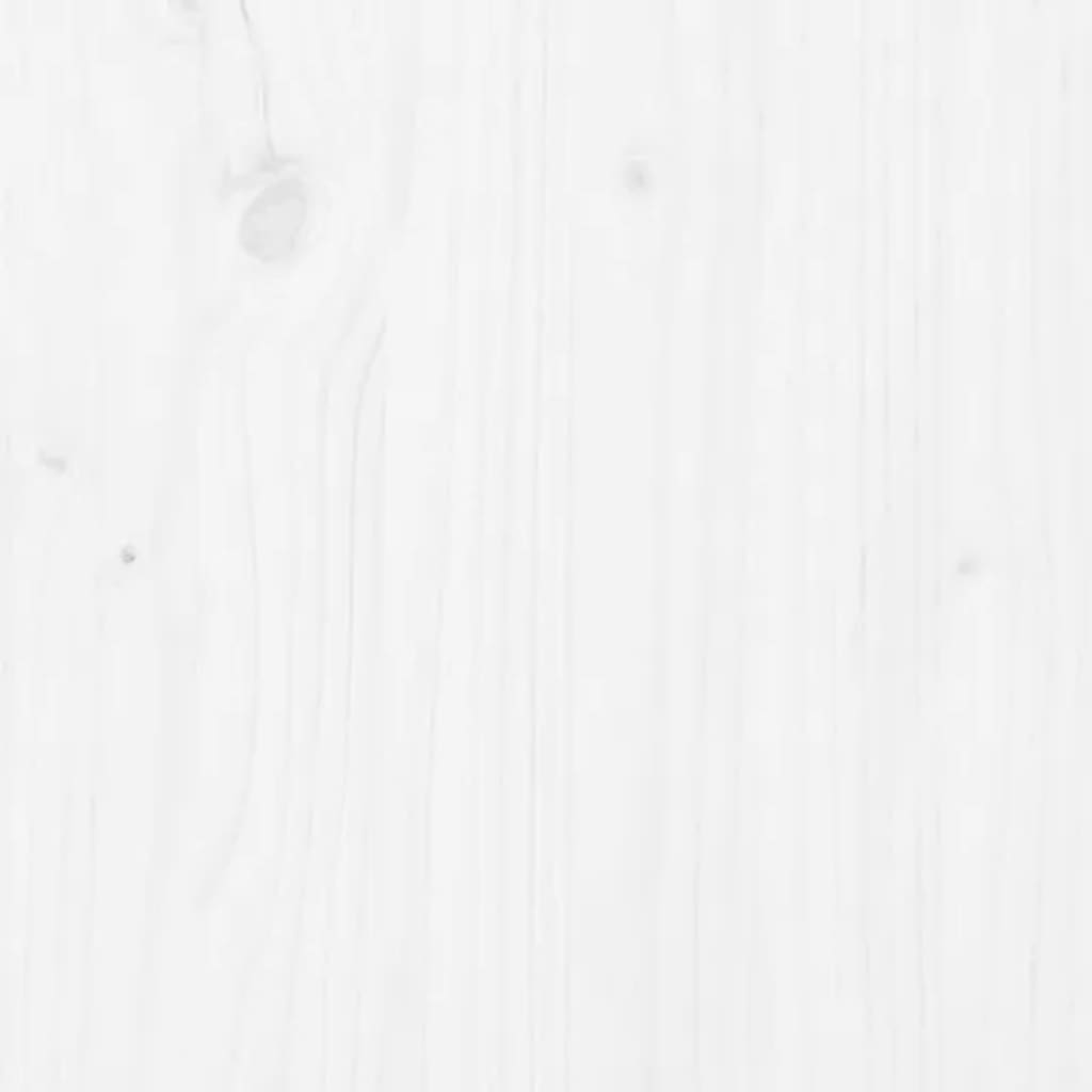 Cadru de pat, alb, 200x200 cm, lemn masiv GartenMobel Dekor