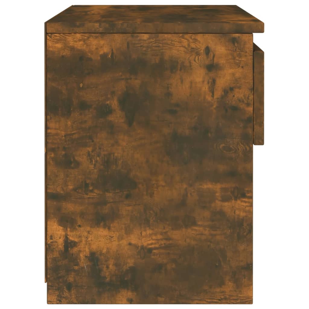 Noptiere, 2 buc., stejar afumat,40x30x39 cm, lemn prelucrat GartenMobel Dekor