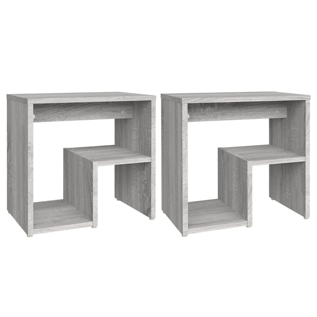 Noptiere, 2 buc., gri sonoma, 40x30x40 cm, lemn prelucrat GartenMobel Dekor