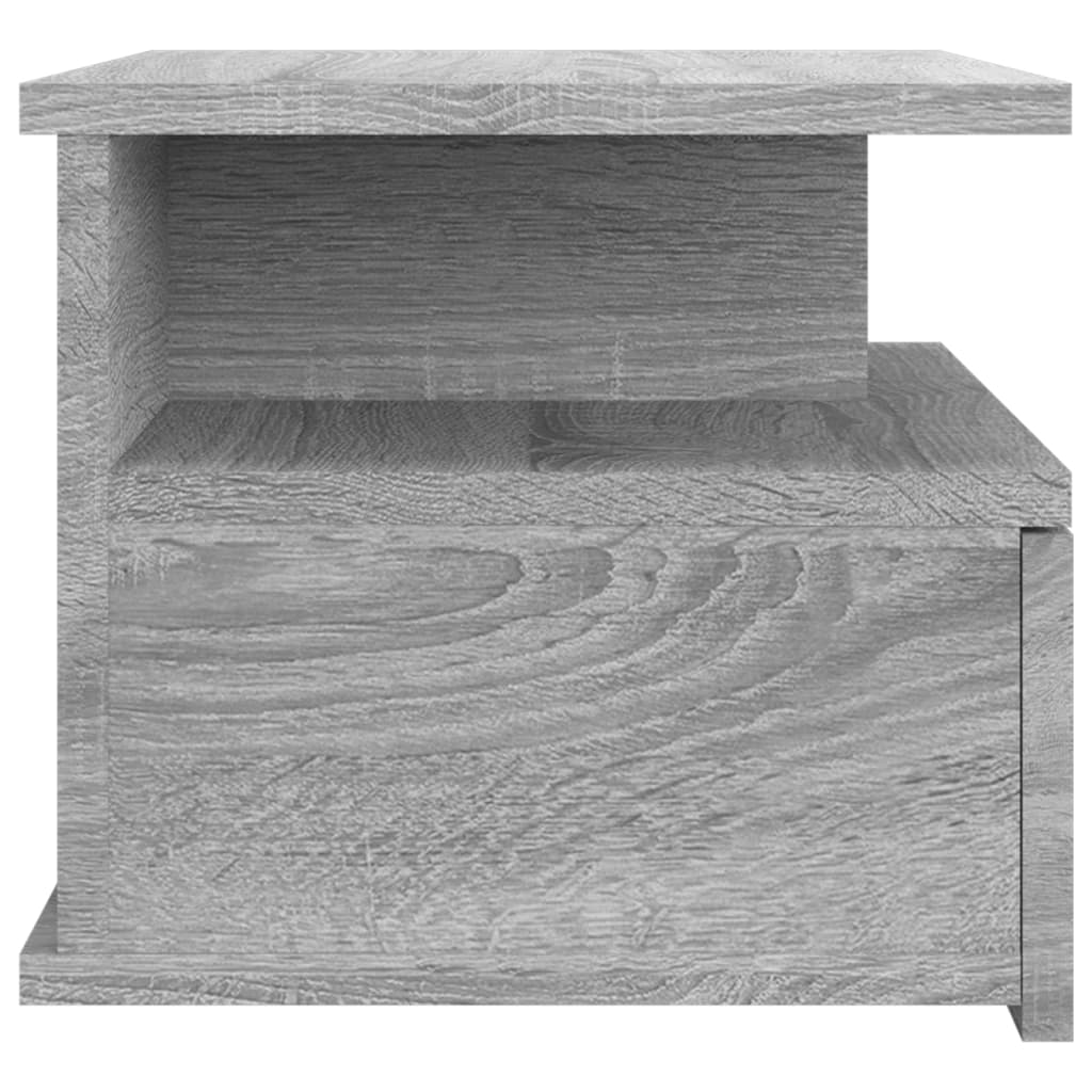 Noptiere plutitoare 2 buc. gri sonoma 40x31x27 cm lemn GartenMobel Dekor