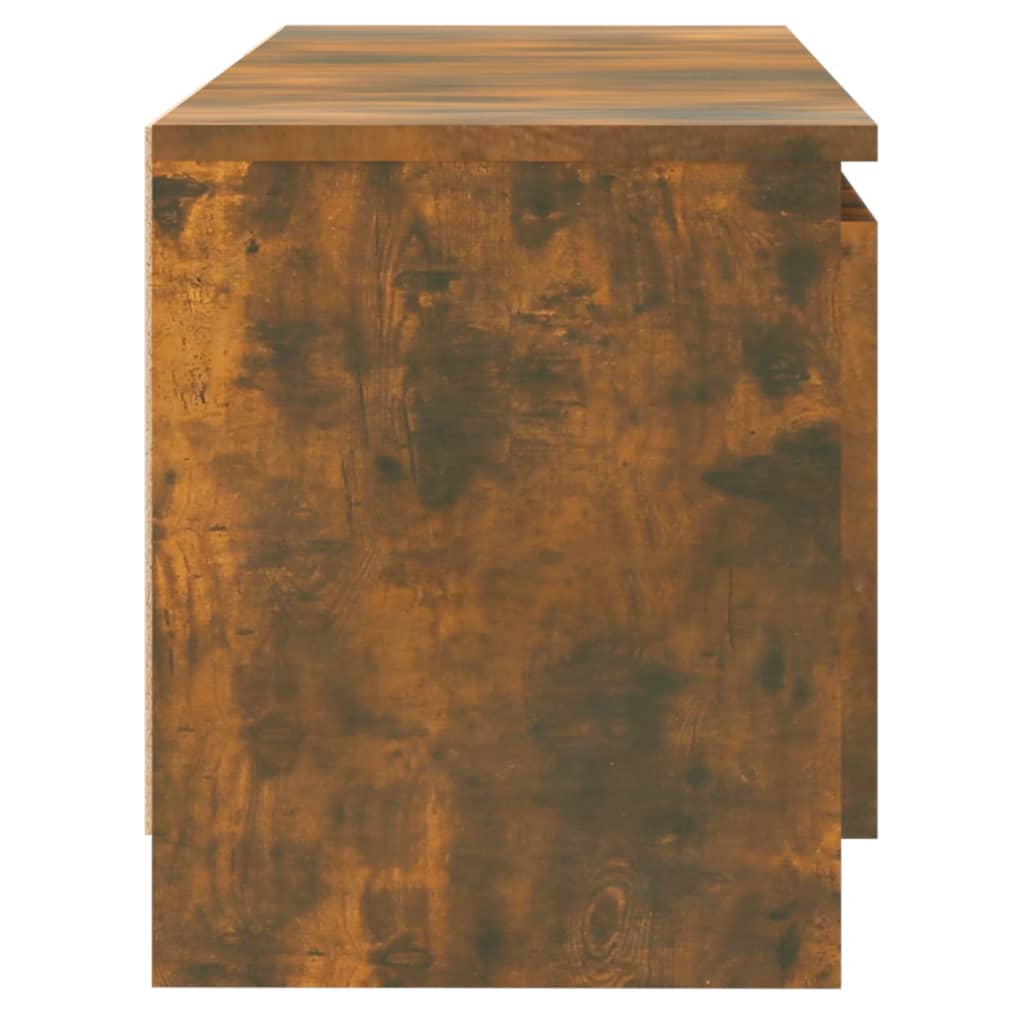 Comodă TV cu lumini LED, stejar fumuriu, 120x30x35,5 cm GartenMobel Dekor