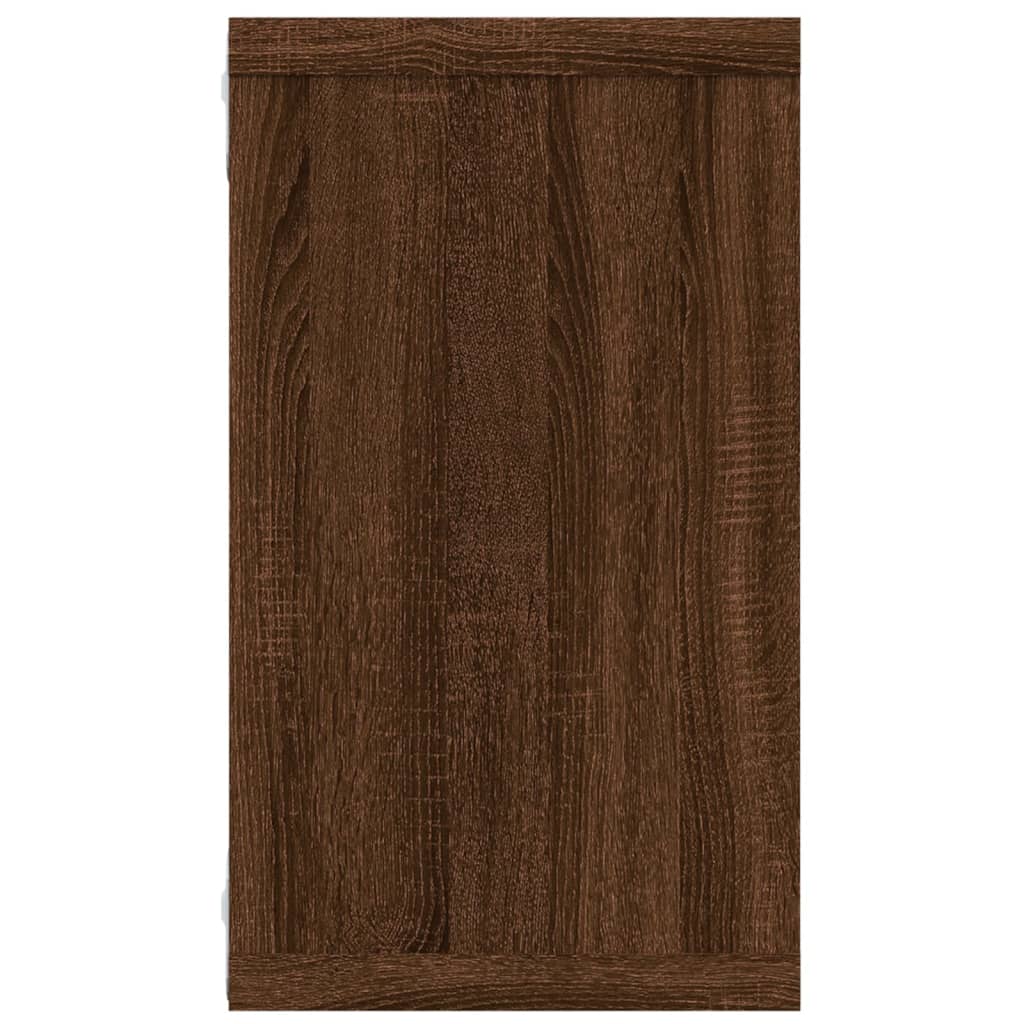 Rafturi de perete cub, 4 buc. stejar maro, 80x15x26,5 cm, lemn GartenMobel Dekor
