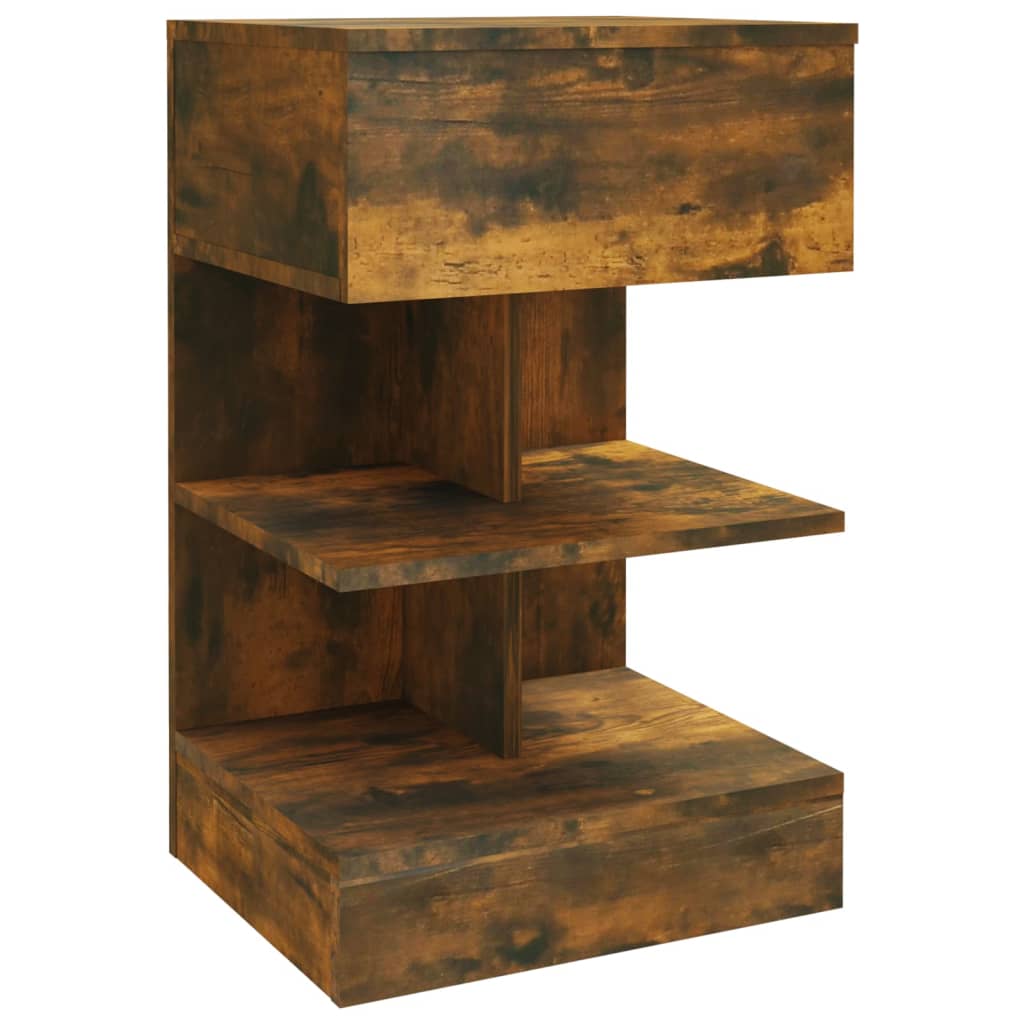 Noptiere, 2 buc., stejar fumuriu, 40x35x65 cm, lemn prelucrat GartenMobel Dekor