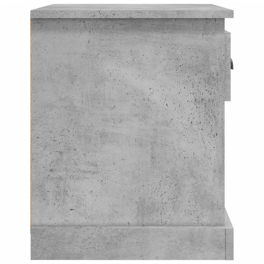 Noptiere, 2 buc, gri beton, 39x39x47,5 cm, lemn prelucrat GartenMobel Dekor